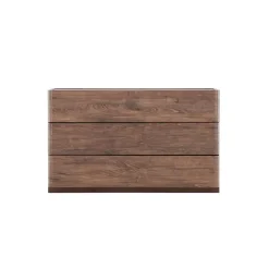 Ladekasten|Ladekasten-Fjôrd Ladekast 3 Lades - Donkerbruin MDF - 100x48x60cm - Noble