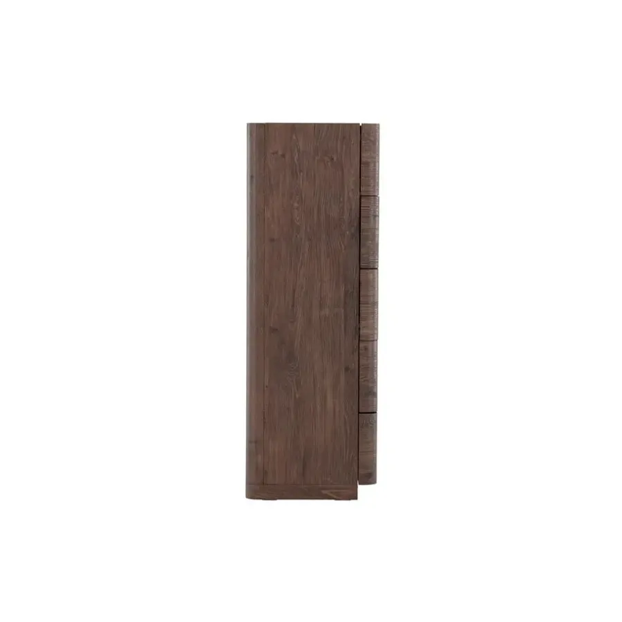 Ladekasten|Ladekasten-Fjôrd Ladekast 5 Lades - Donkerbruin MDF - 55x35x100cm - Noble
