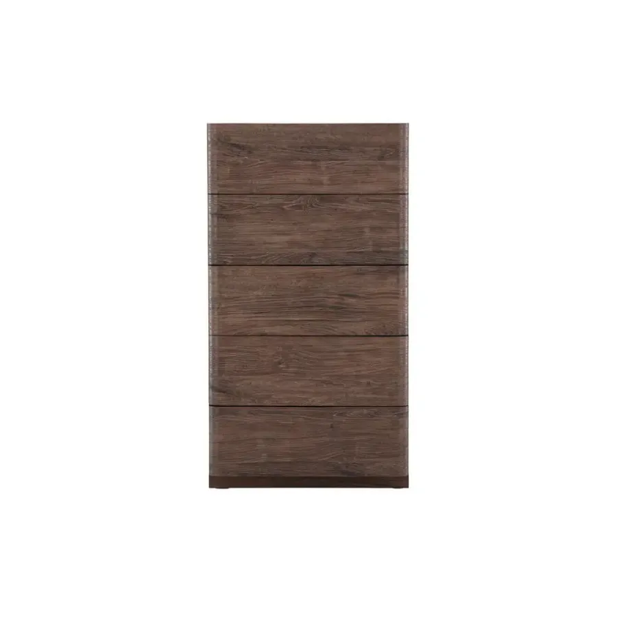 Ladekasten|Ladekasten-Fjôrd Ladekast 5 Lades - Donkerbruin MDF - 55x35x100cm - Noble