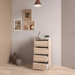 Ladekasten|Ladekasten-CBA Ladekast Blokty - 40x40x76cm - 4 lades - eikdecor