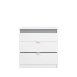 Leen Bakker Ladekast Bobby - wit - 80x78,5x40,5 cm