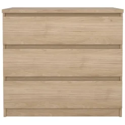 Leen Bakker Ladekast Naia 3 lades - eikenkleur - 70,1x77x50 cm