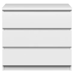 Ladekasten|Ladekasten-Leen Bakker Ladekast Naia 3 lades - hoogglans wit - 70,1x76,8x50 cm