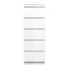 Ladekasten|Ladekasten-Leen Bakker Ladekast Naia hoog 5 lades - hoogglans wit - 111,3x40,2x50 cm