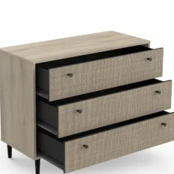 CBA Ladekast Sayuri 3 lades-Kronberg eik/wicker