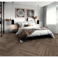 Leen Bakker Laminaat Herringbone - visgraat donker eiken
