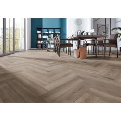 Leen Bakker Laminaat Herringbone - visgraat donker eiken