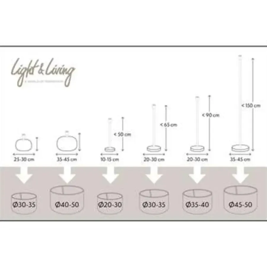 Lampenkappen-Light & Living Lampenkap cilinder LIVIGNO - 40-40-30cm - zwart