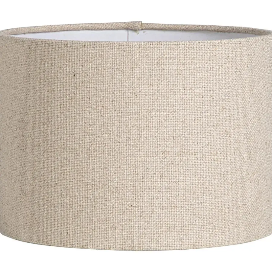 Leen Bakker Lampenkap Luna cilinder naturel - 18xØ25 cm