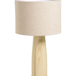 Leen Bakker Lampenkap Luna cilinder naturel - 18xØ25 cm