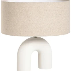 Lampenkappen-Leen Bakker Lampenkap Luna ovaal naturel - 28,5x38x17,5 cm