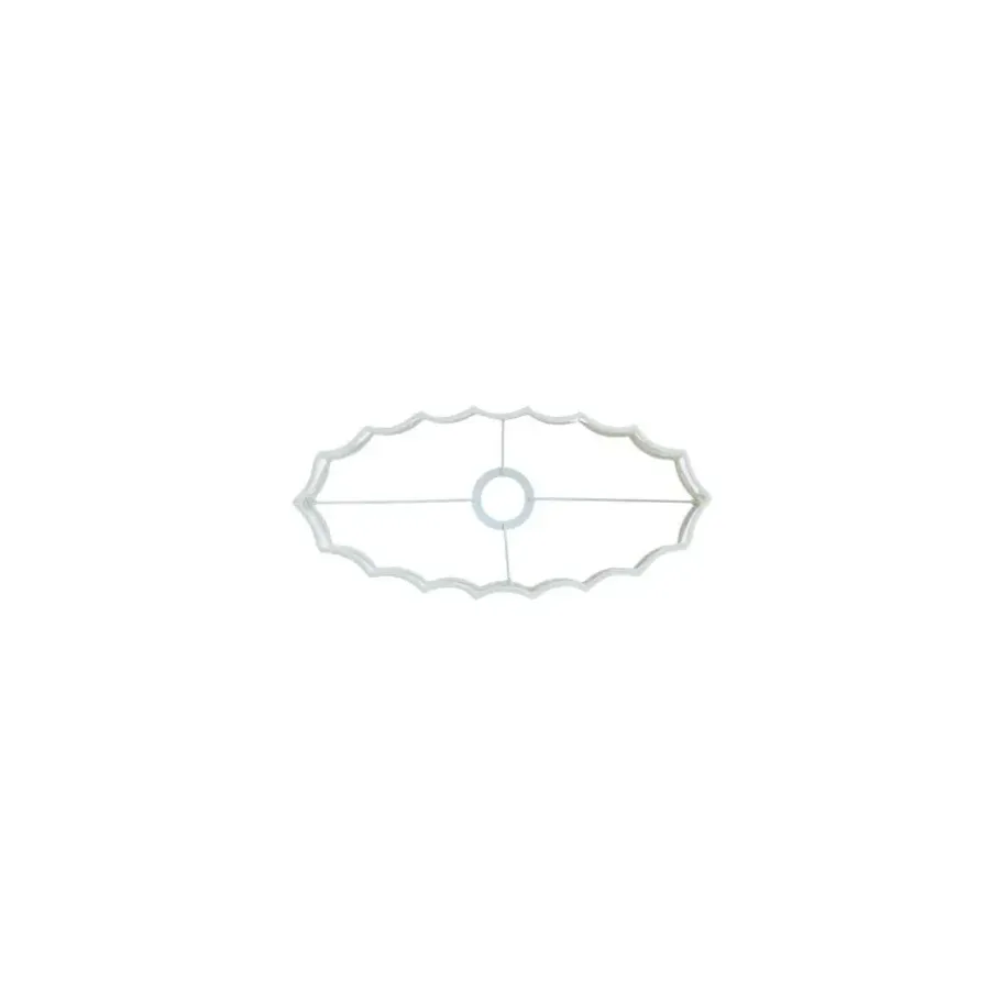 Light & Living Lampenkap ovaal Disli - Wit - 38x17.5x19cm