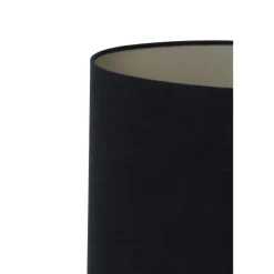 Lampenkappen-Light & Living Lampenkap Ovaal Velours - Zwart - 30x15x25cm