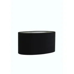Light & Living Lampenkap Ovaal Velours - Zwart - 45x21x22cm