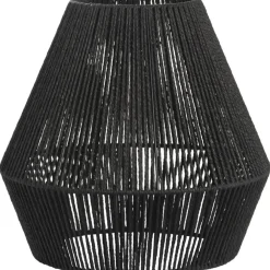 Leen Bakker Lampenkap Willow - zwart metaal/papier - 37,5xØ40 cm