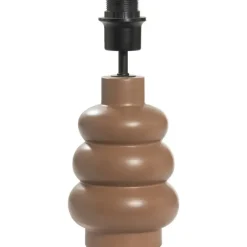 Lampenvoeten-Leen Bakker Lampvoet Femm - bruin keramiek - E27 - 27xØ13 cm