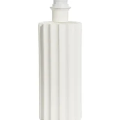 Lampenvoeten-Leen Bakker Lampvoet Linne - wit keramiek - 33,5xØ12 cm