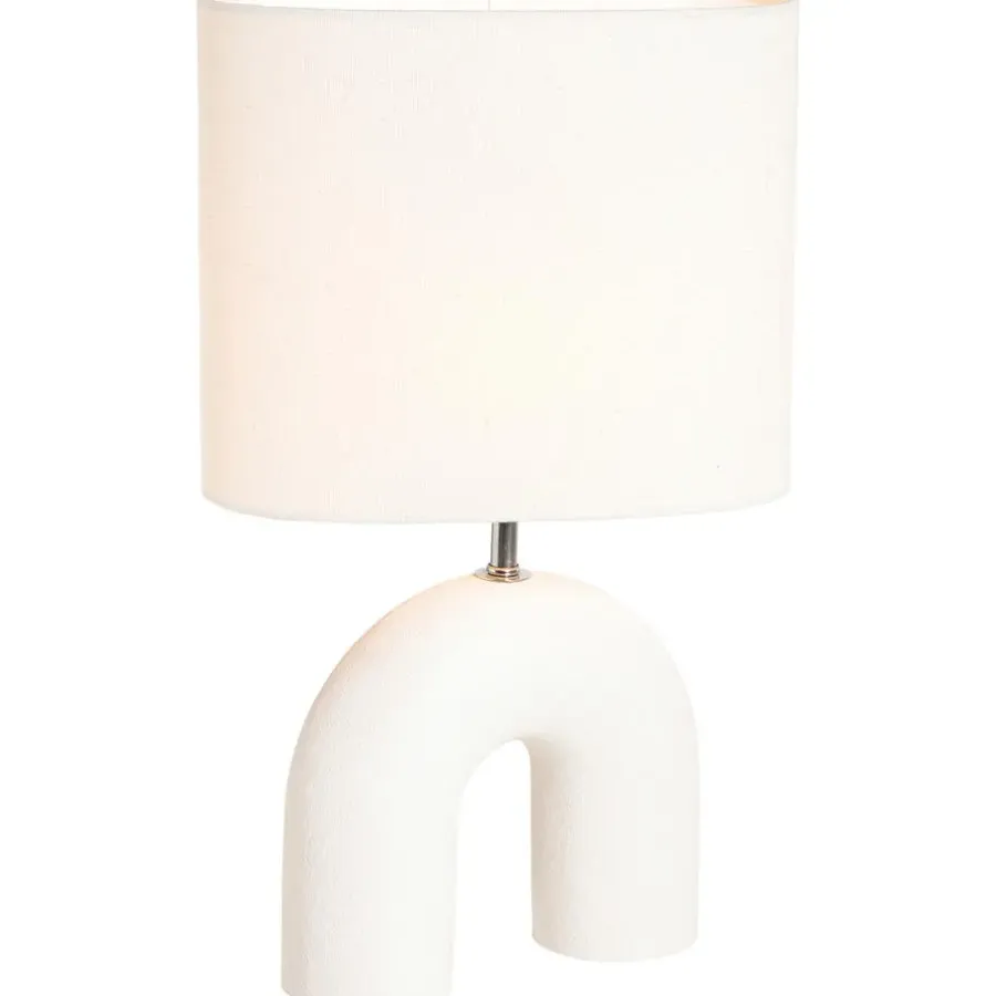 Lampenvoeten-Leen Bakker Lampvoet Senna - off-white - 27,5x20,5x7,5 cm