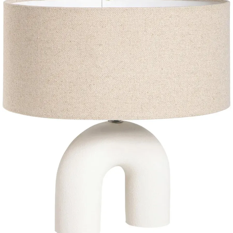 Lampenvoeten-Leen Bakker Lampvoet Senna - off-white - 27,5x20,5x7,5 cm