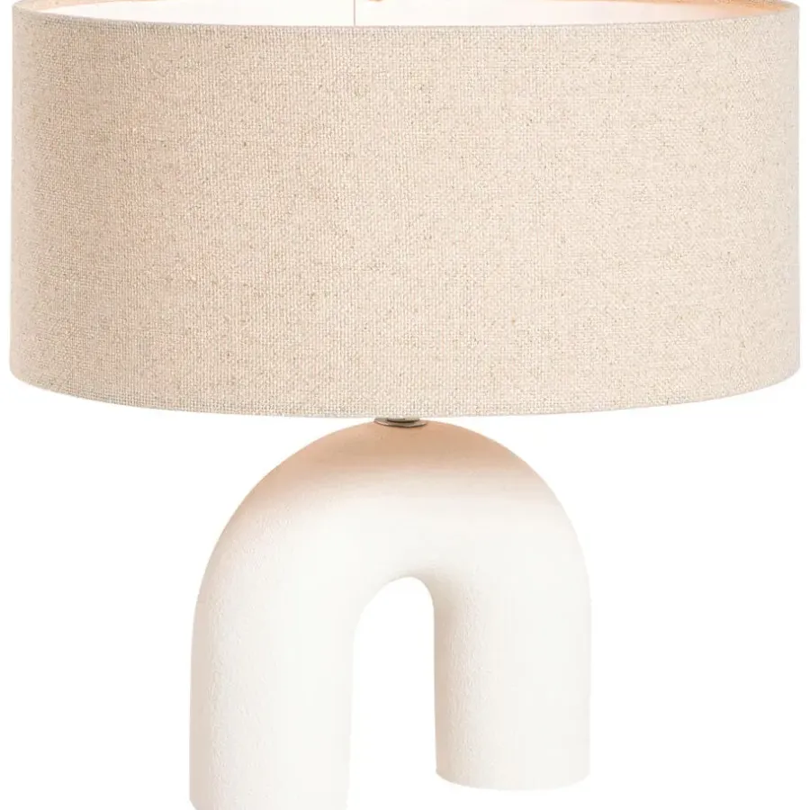 Lampenvoeten-Leen Bakker Lampvoet Senna - off-white - 27,5x20,5x7,5 cm