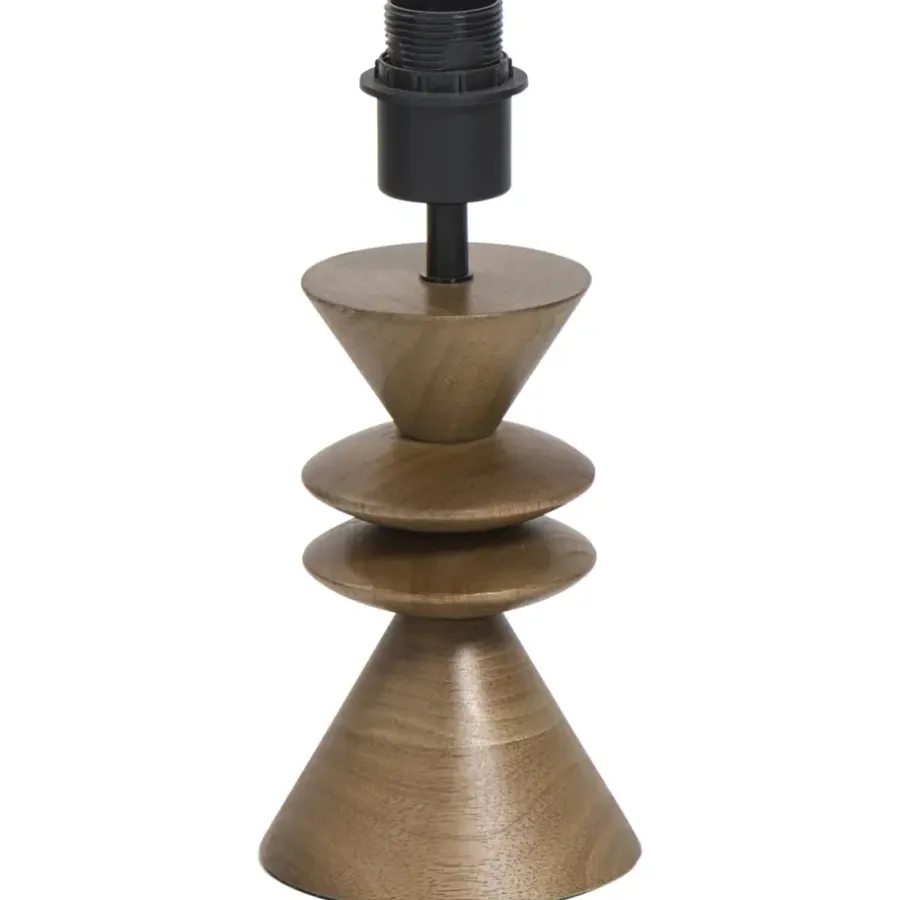 Leen Bakker Lampvoet Timber bruin E27 - 30x13x13 cm