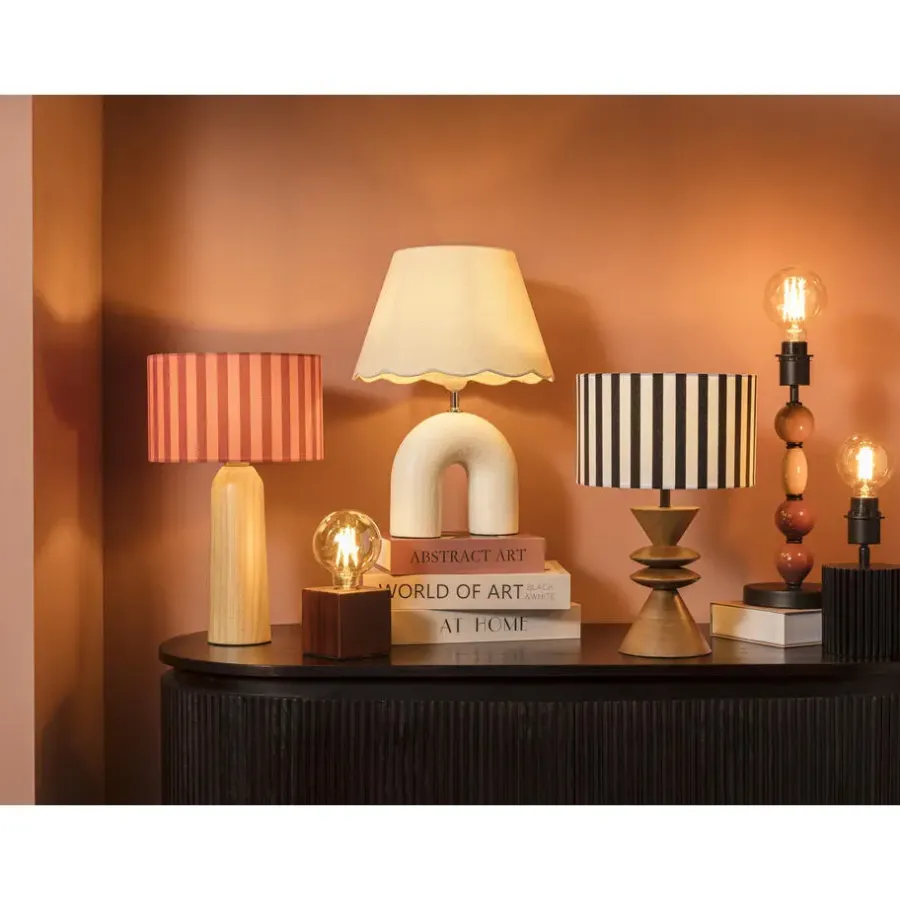 Leen Bakker Lampvoet Timber bruin E27 - 30x13x13 cm