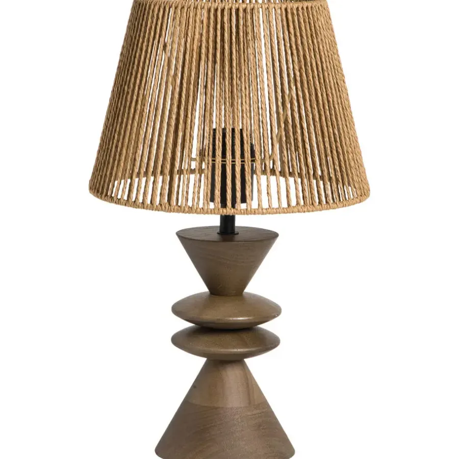 Leen Bakker Lampvoet Timber bruin E27 - 30x13x13 cm