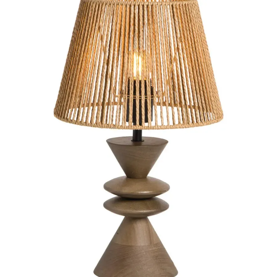 Leen Bakker Lampvoet Timber bruin E27 - 30x13x13 cm