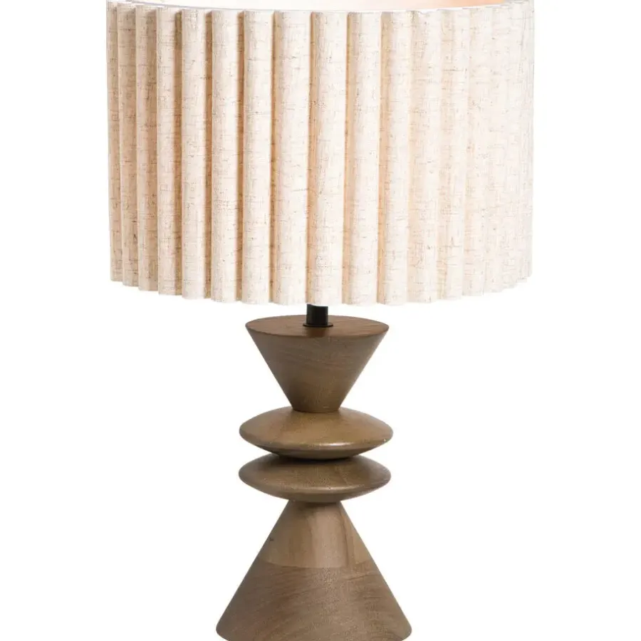 Leen Bakker Lampvoet Timber bruin E27 - 30x13x13 cm