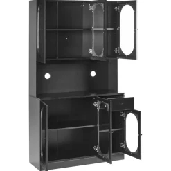 Buffetkasten-Leen Bakker LANGFORD - Buffetkast - Zwart - Vezelplaat
