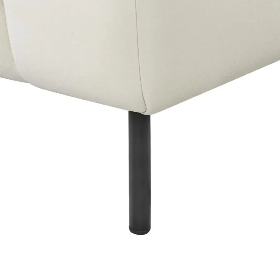 Loveseats-Beliani LANNILS - Chaise longue - Beige - Linkszijdig - Fluweel