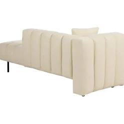 Loveseats-Beliani LANNILS - Chaise longue - Beige - Linkszijdig - Fluweel
