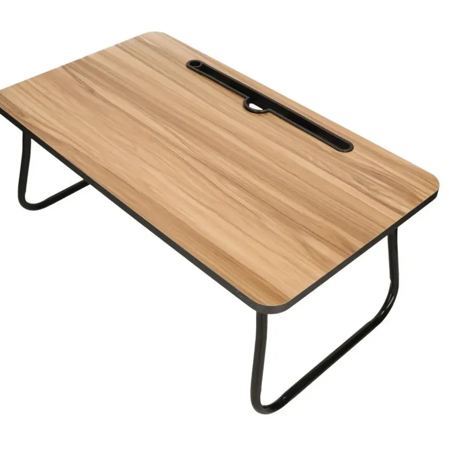 Merkloos Laptoptafel met poten - hout/metaal - 53 x 30 x 22 cm