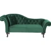 Loveseats-Beliani LATTES - Chaise longue - Groen - Linkerzijde - Fluweel