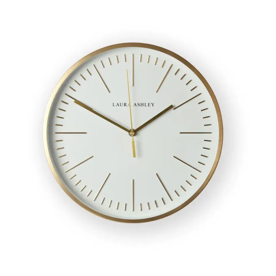 Laura Ashley Glenn Klok - Streep - 30,5x30,5cm - Goud