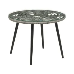 Bistro- & Balkonsets-Beliani LAURETO - Bistroset voor 2 - Grijs - PE rotan