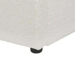 2-Persoons Bedden-Beliani LAVAUR - Bed met opbergruimte - Off-white - 160 x 200 cm - Bouclé