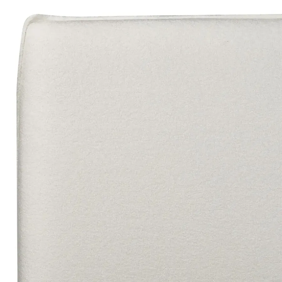 2-Persoons Bedden-Beliani LAVAUR - Bed met opbergruimte - Off-white - 160 x 200 cm - Bouclé