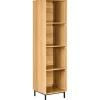 Boekenkasten|Boekenkasten-Leen Bakker LEANDRO - Opbergkast 4 planken - Lichtbruin - MDF
