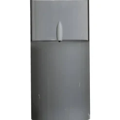 Kaarsen-Leen Bakker Led kaars in glas - grijs - 15xØ7,5 cm