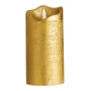 Leen Bakker LED Kaars Rustiek - goud - 15xØ7,6 cm