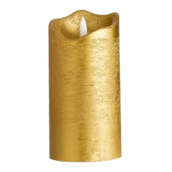 Leen Bakker LED Kaars Rustiek - goud - 15xØ7,6 cm