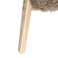 Leen Bakker LEKNES - Fauteuil - Taupe - Kunstbont