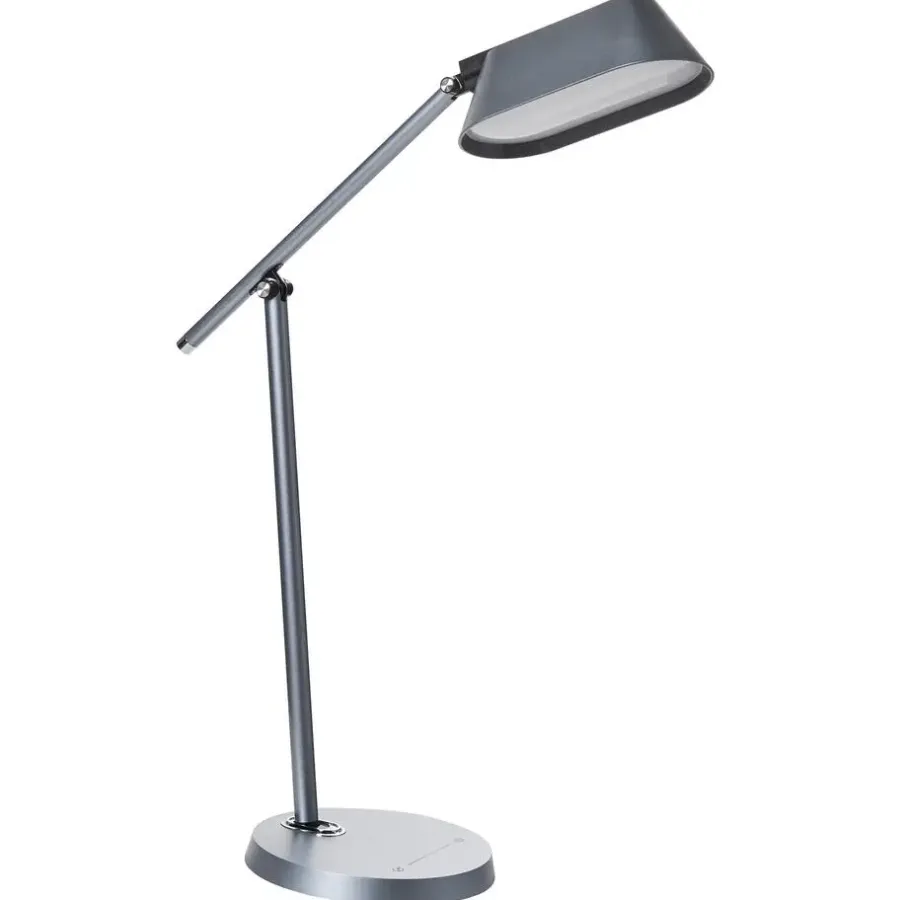 Bureaulampen|Bureaulampen-Leen Bakker LEONIS - Bureaulamp LED - Grijs - Synthetisch materiaal