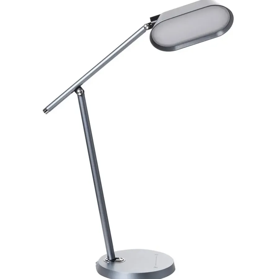Bureaulampen|Bureaulampen-Leen Bakker LEONIS - Bureaulamp LED - Grijs - Synthetisch materiaal
