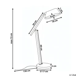 Bureaulampen|Bureaulampen-Leen Bakker LEONIS - Bureaulamp LED - Zwart - Synthetisch materiaal
