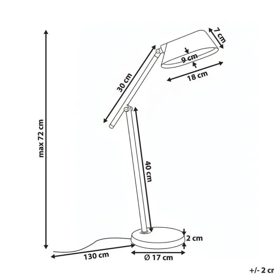 Bureaulampen|Bureaulampen-Leen Bakker LEONIS - Bureaulamp LED - Zwart - Synthetisch materiaal