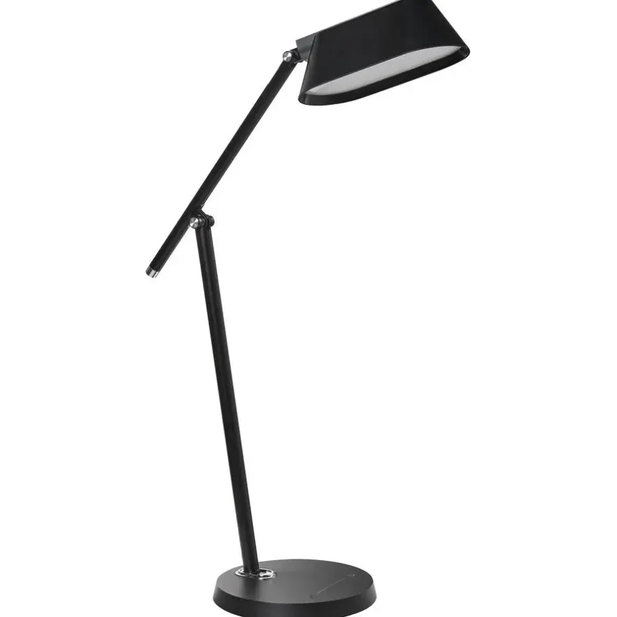 Bureaulampen|Bureaulampen-Leen Bakker LEONIS - Bureaulamp LED - Zwart - Synthetisch materiaal