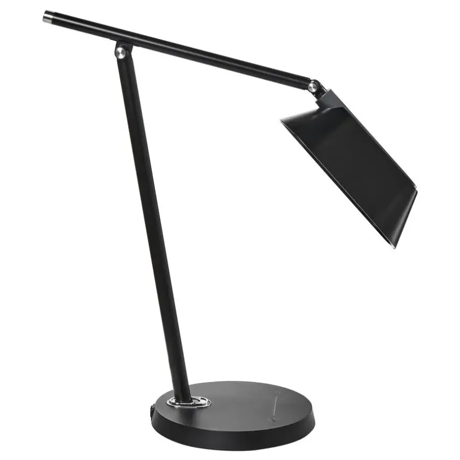 Bureaulampen|Bureaulampen-Leen Bakker LEONIS - Bureaulamp LED - Zwart - Synthetisch materiaal