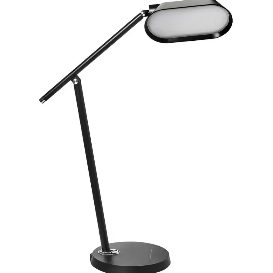 Bureaulampen|Bureaulampen-Leen Bakker LEONIS - Bureaulamp LED - Zwart - Synthetisch materiaal